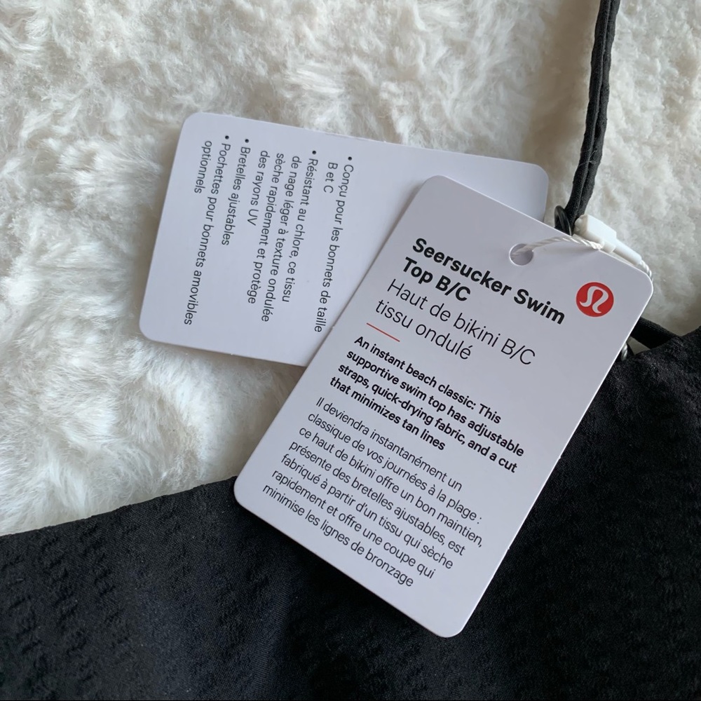 lululemon Seersucker Swim Top B/C black - Picture 6 of 8